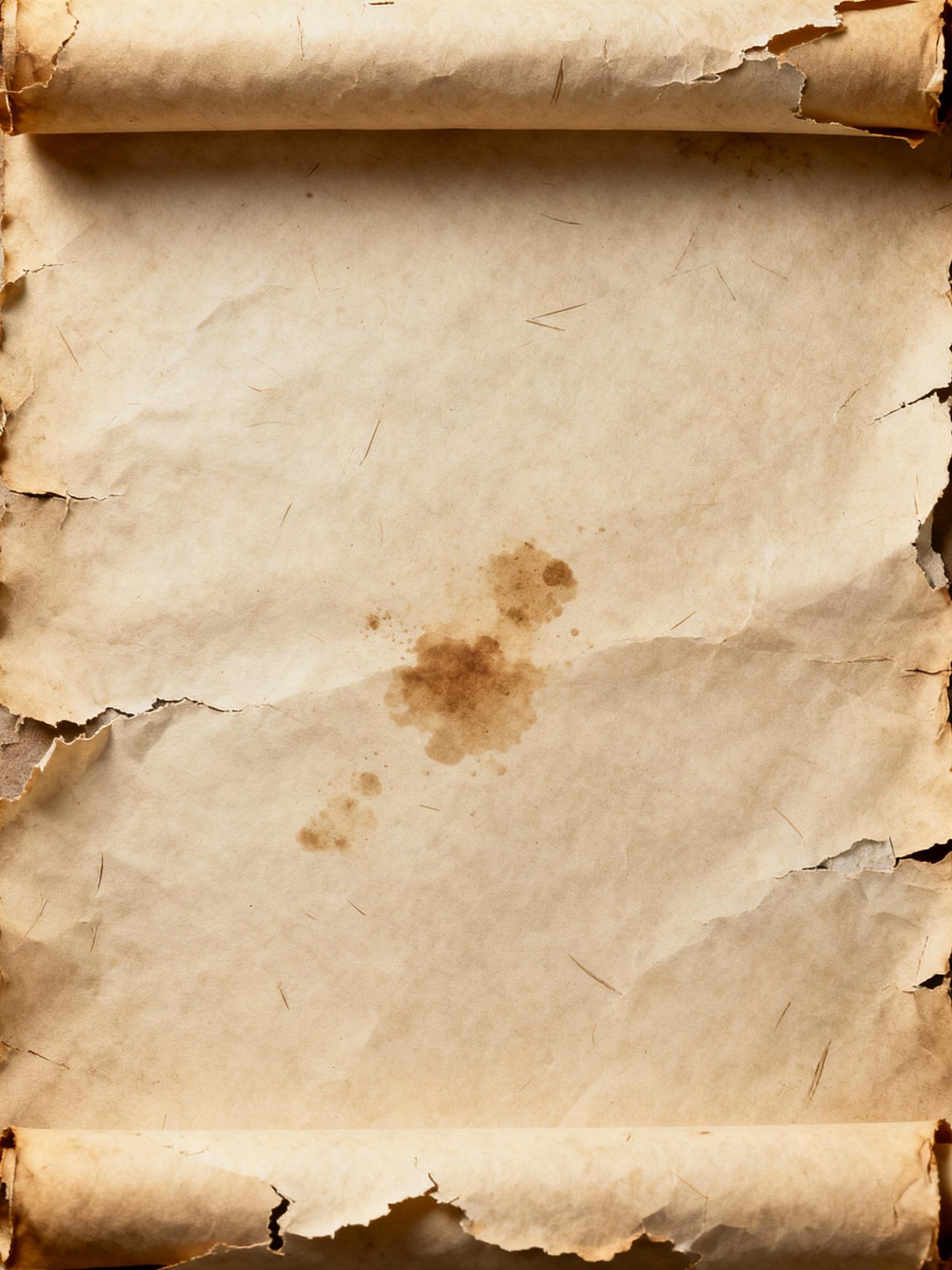 There are a few coffee stains in the middle